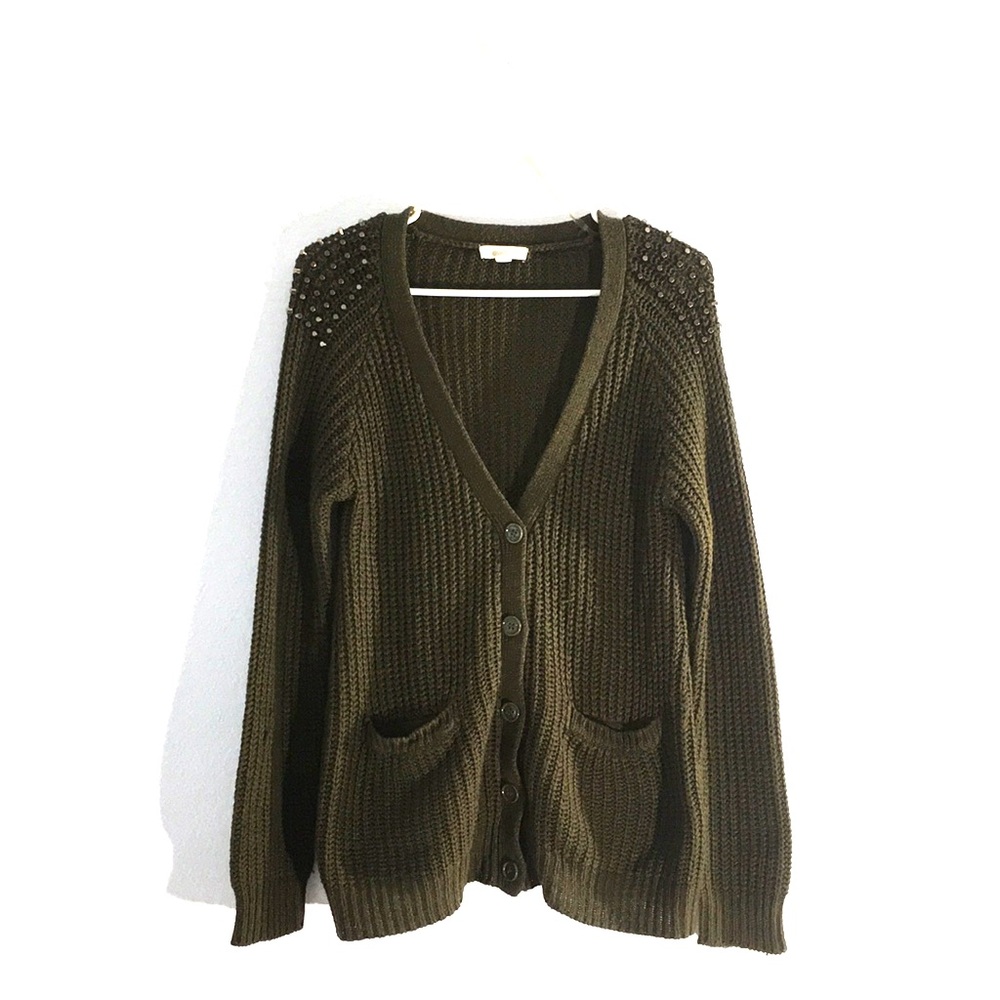 Knitted Green Cardigan